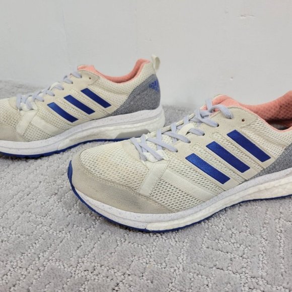 ADIDAS Adizero Tempo 9 Women's Size 8.5 White Blue Lace Up Running Shoes CP9498 - Picture 9 of 11